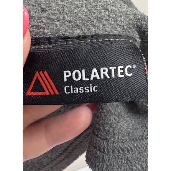 The North Face women's Small Polartec Classic Fleece Gray Quarter Zip Pullover - Picture 6 of 6